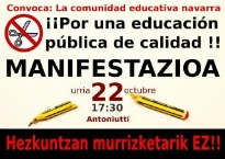 Apoyamos la manifestacin contra los recortes en Educacin