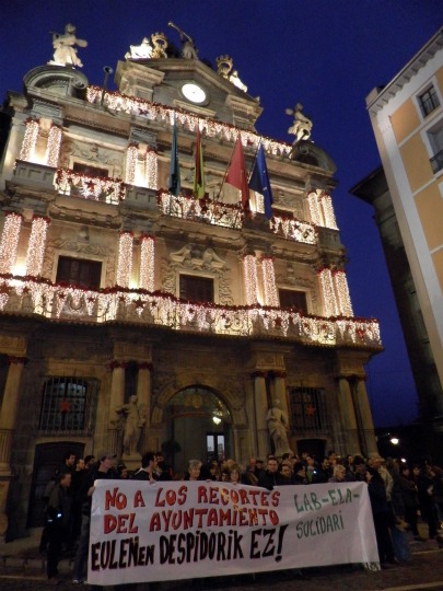 CONTRA LOS RECORTES. NO A LOS DESPIDOS EN JARDINES DE PAMPLONA