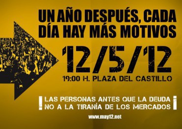 12-M. Aniversario del 15-M con movilizacin. 